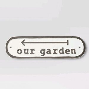 Threshold Aluminum Outdoor Patio Garden Sign "Our Garden"